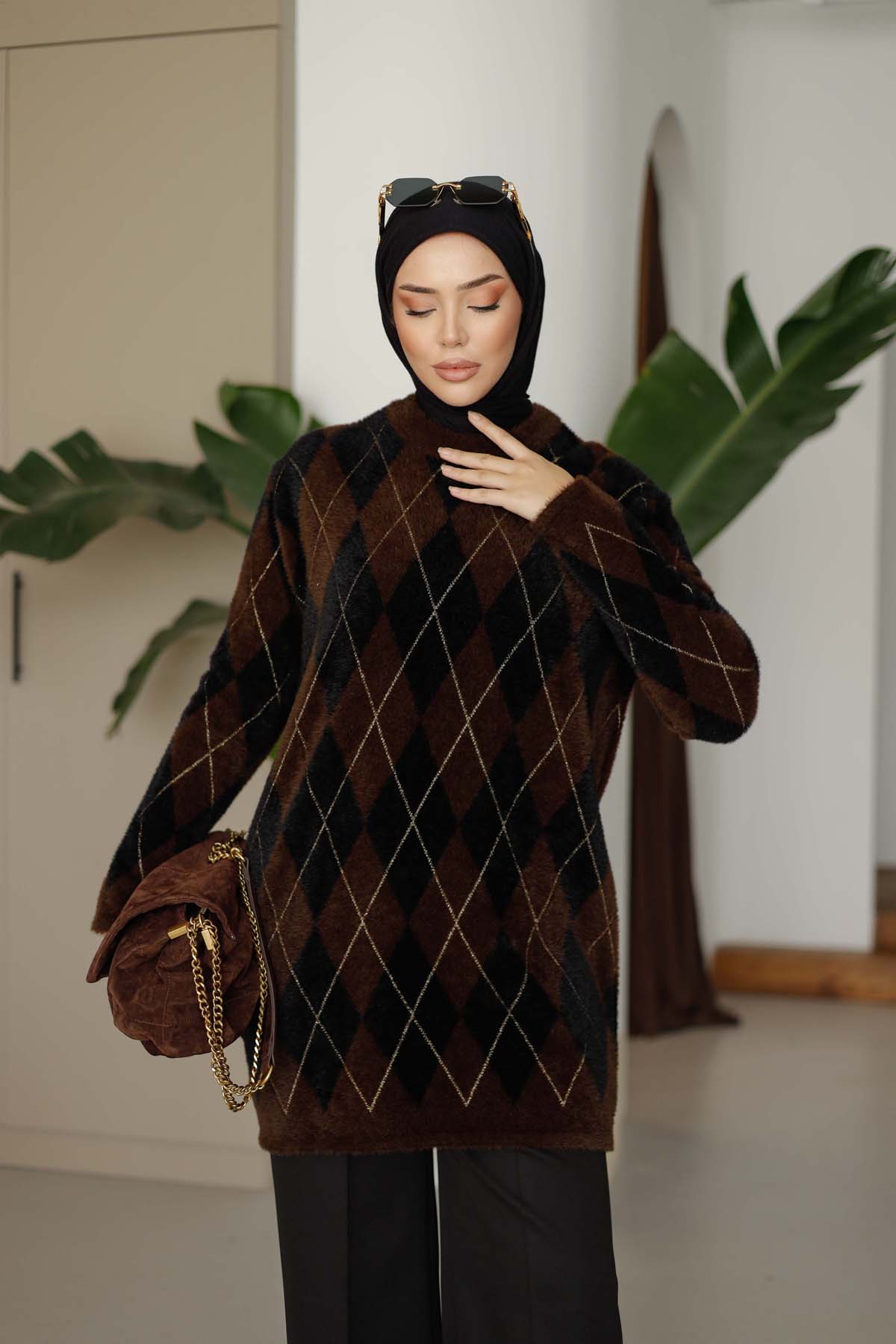 Baklava Desen Simli Tunik