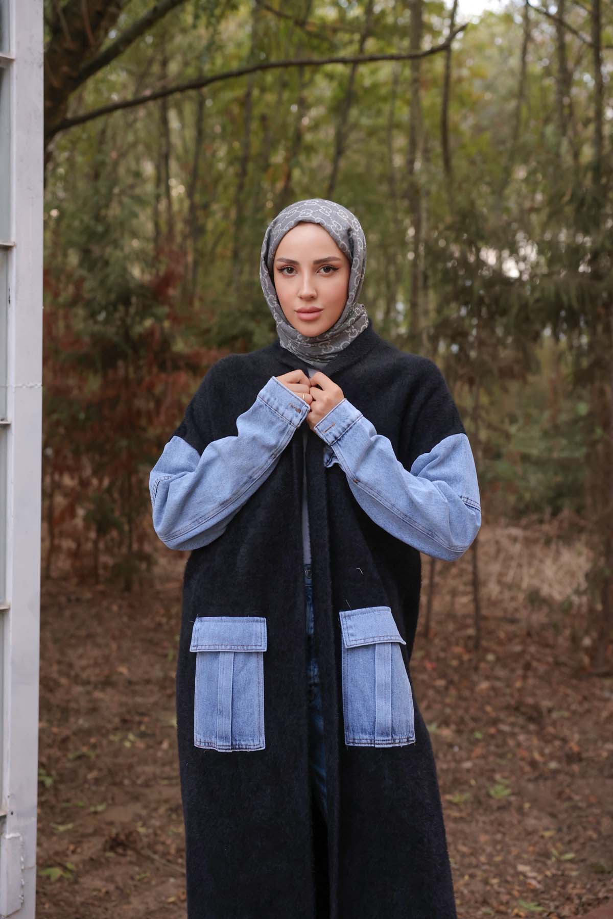 Angora Kot Cepli Kot Kollu Uzun Hırka