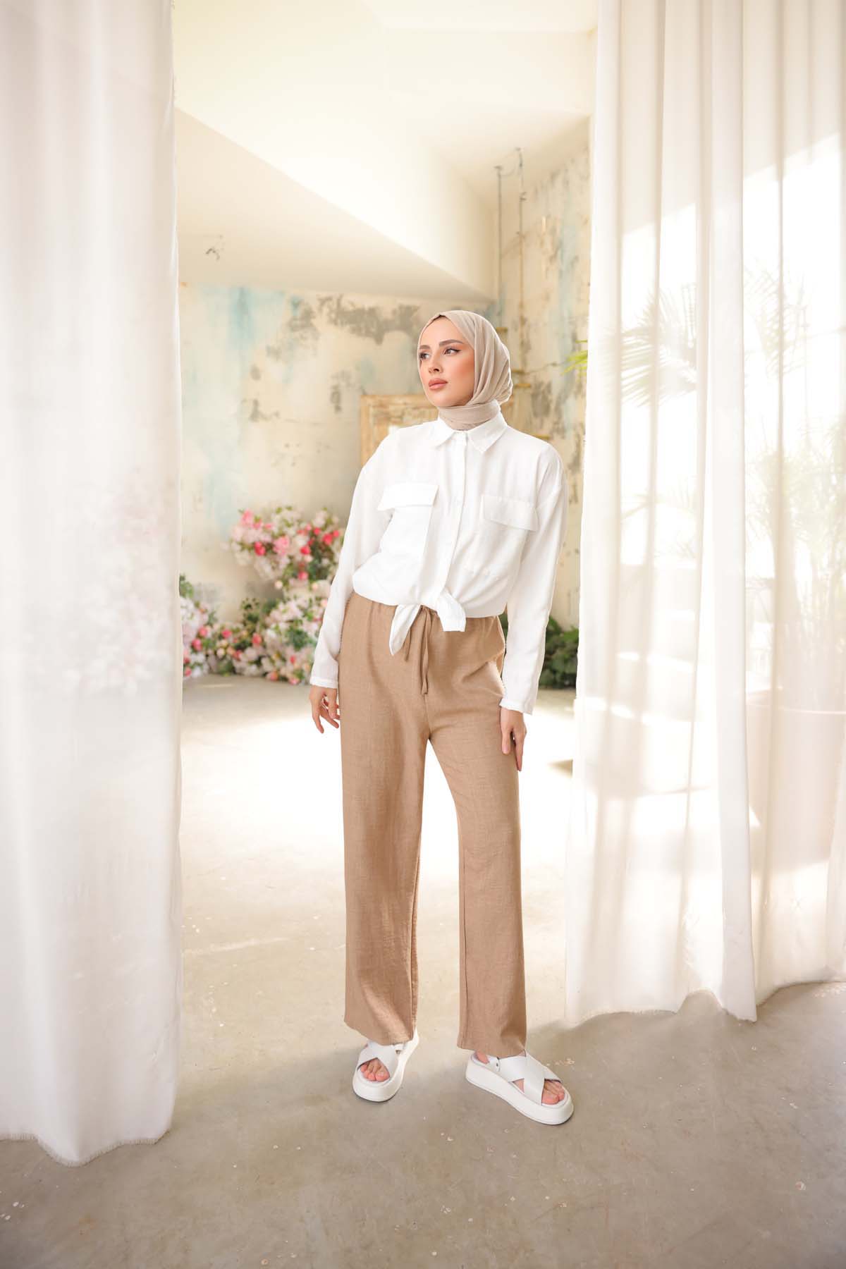 Yanı Dikiş Detaylı Pantalon