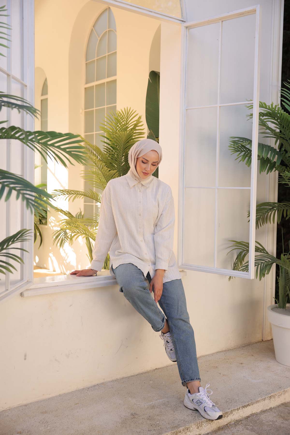 Klasik Dokuma Uzun Kollu Gömlek