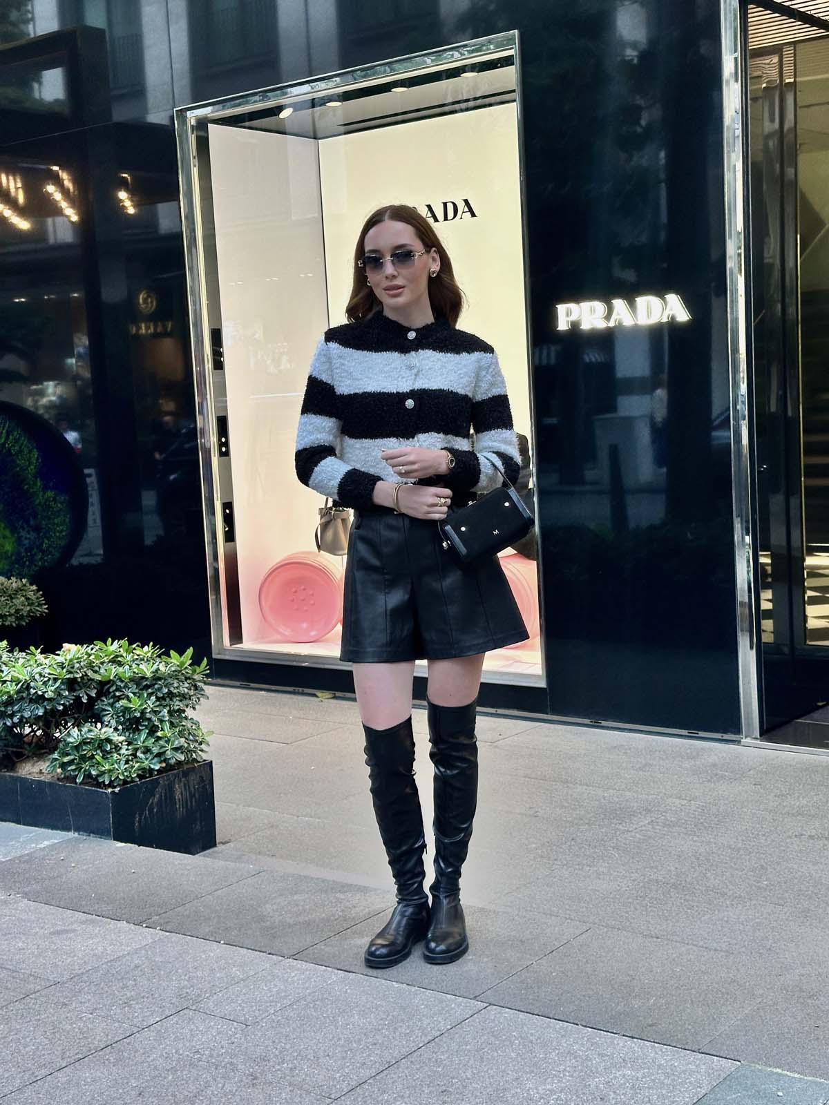 Simli Ponponlu Çizgili Ceket