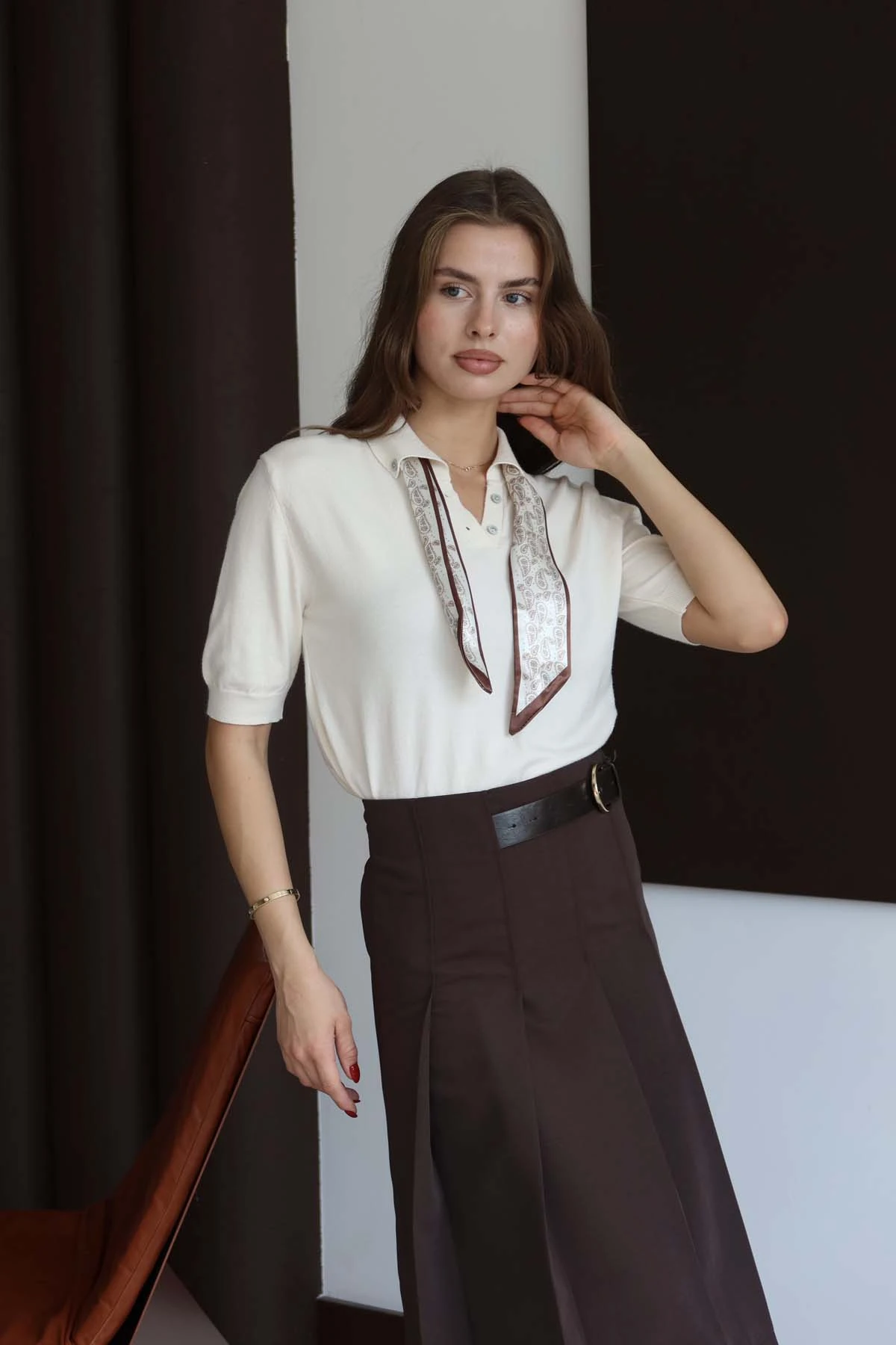 Korsman Flarlı Kısa Kazak