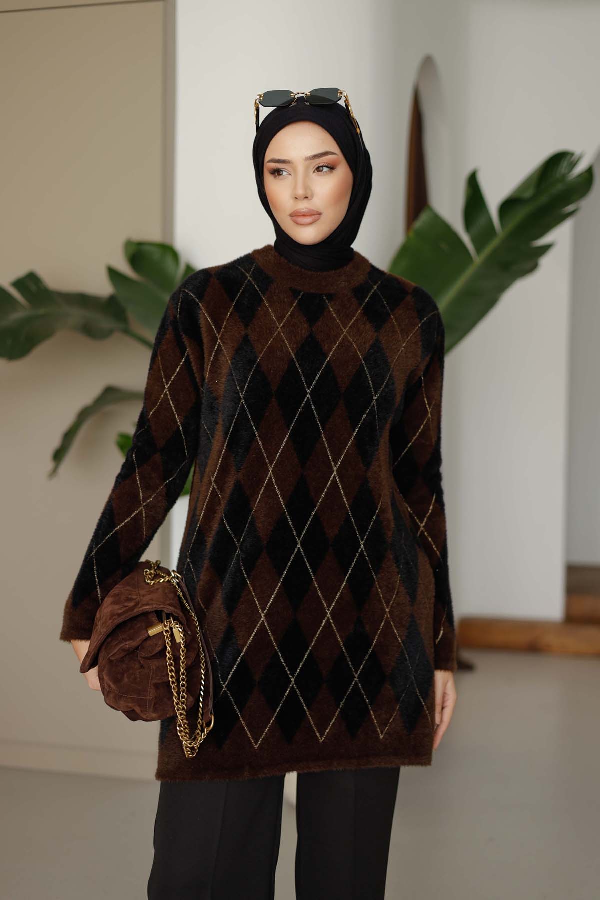 Baklava Desen Simli Tunik