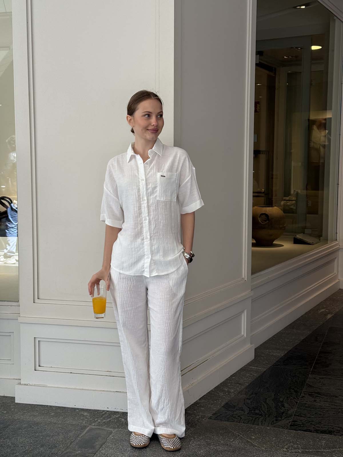 Beli Bağcıklı Pantolon