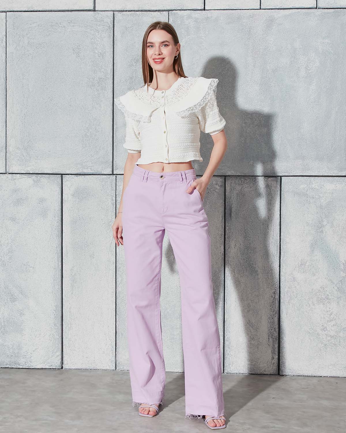 Pelerin Dantelli Ajurlu Kazak