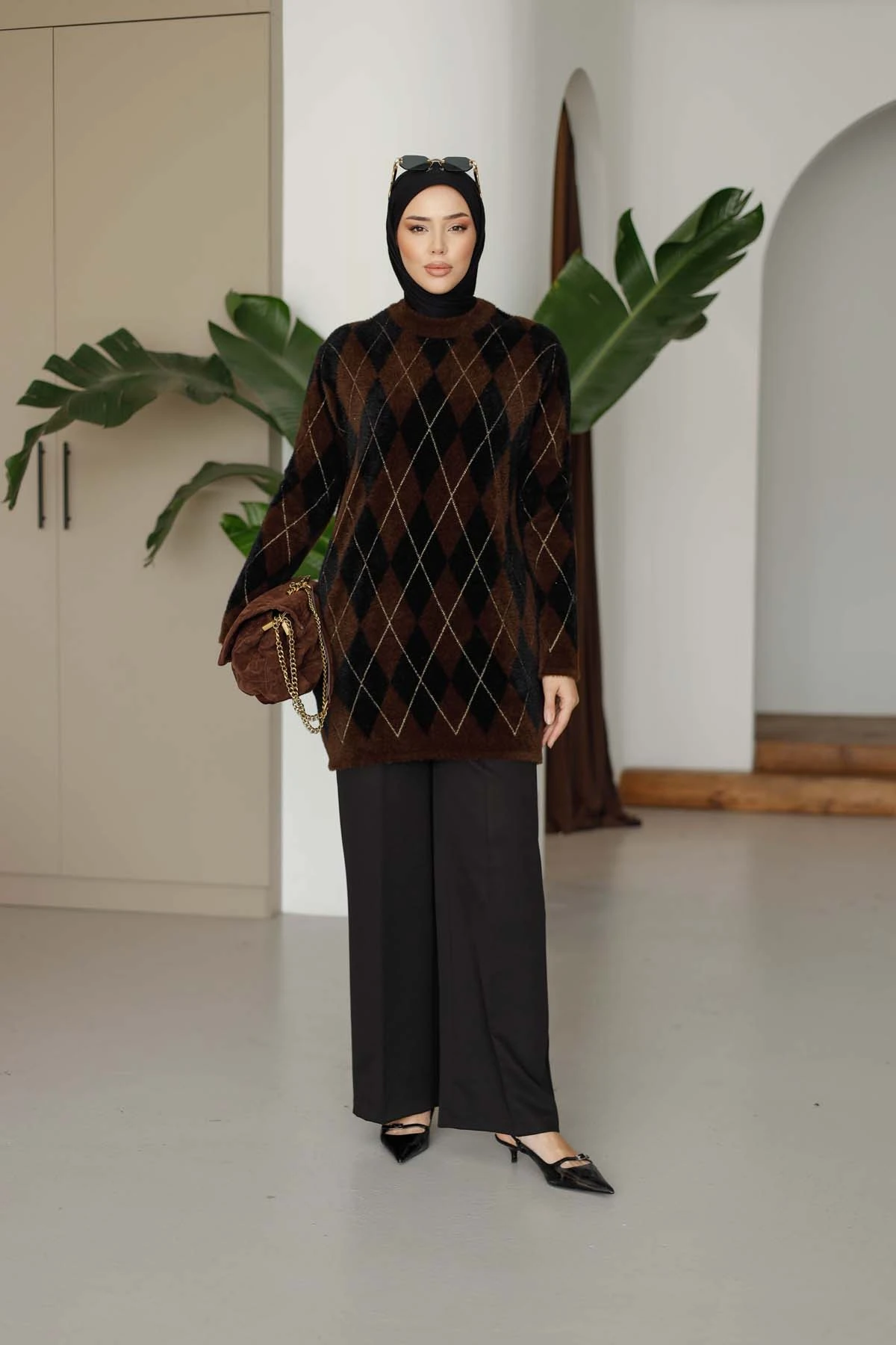 Baklava Desen Simli Tunik