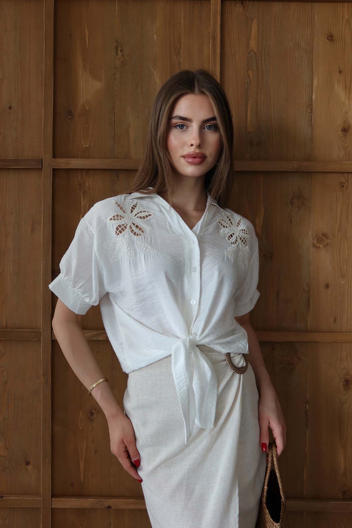 YANI TOKALI YIRTMAÇLI ETEK