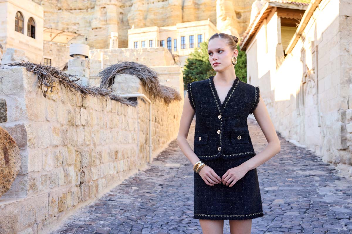 Sim ve Püskül Detaylı Etek