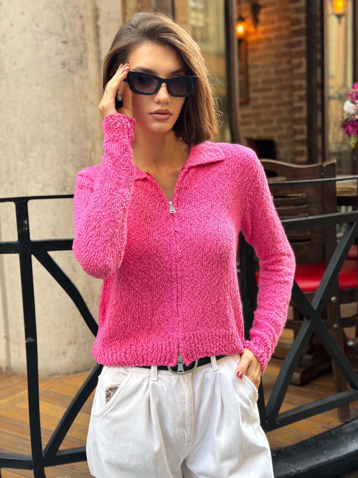 Pamuk Gömlek Yaka Hırka