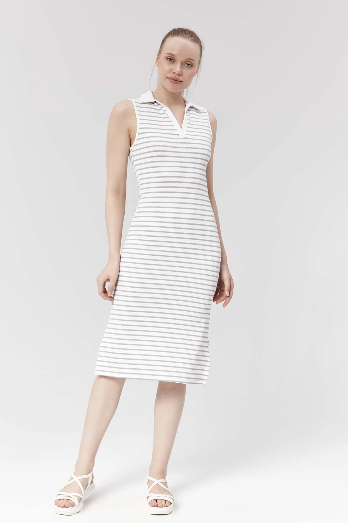 Polo Yakalı Sıfır  Kol Elbise