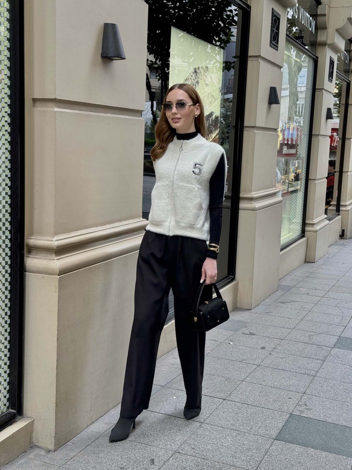 Angora Fermuarlı Yelek