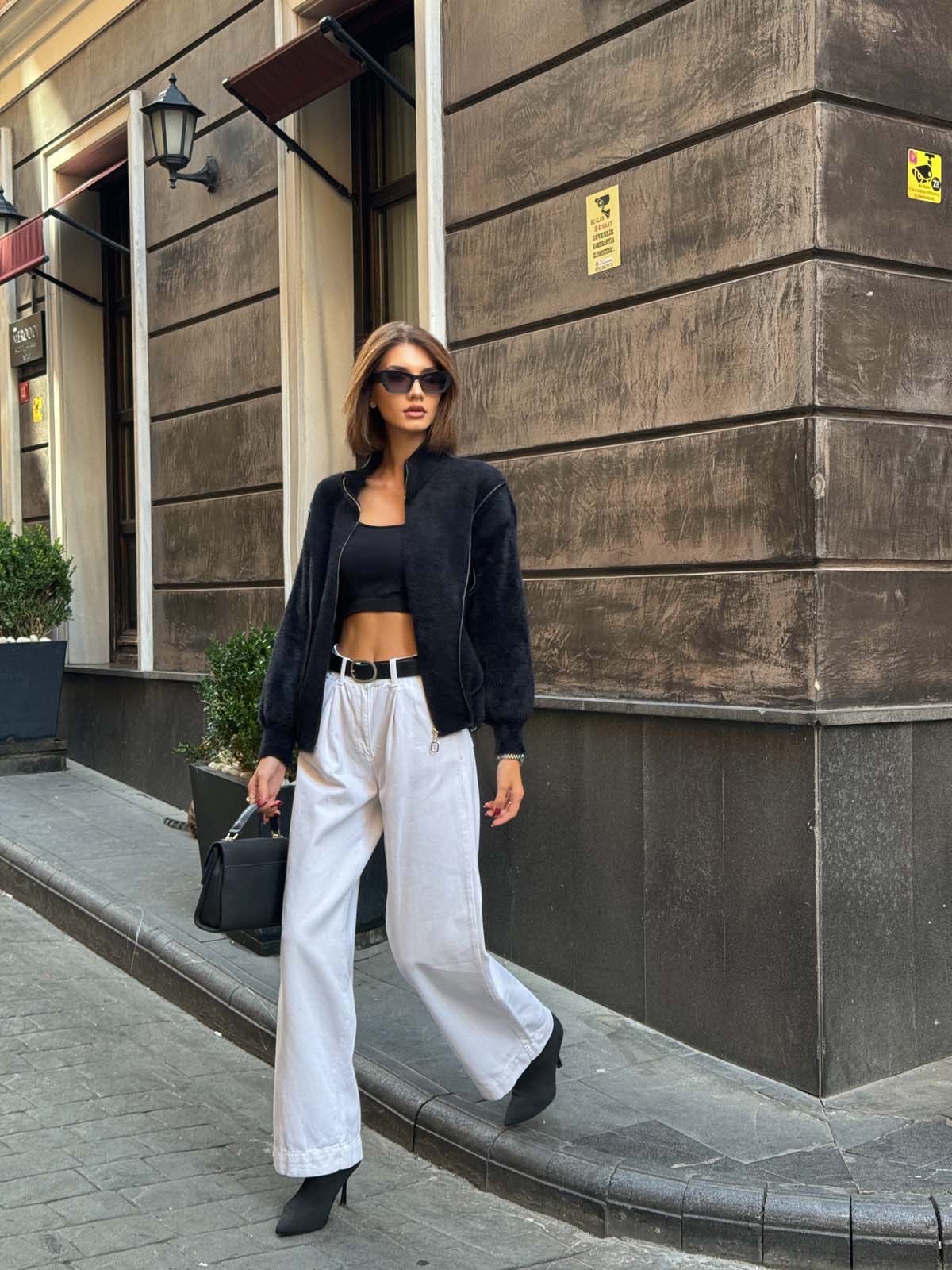 Angora Fermuarlı YarımBalıkcı Hırka