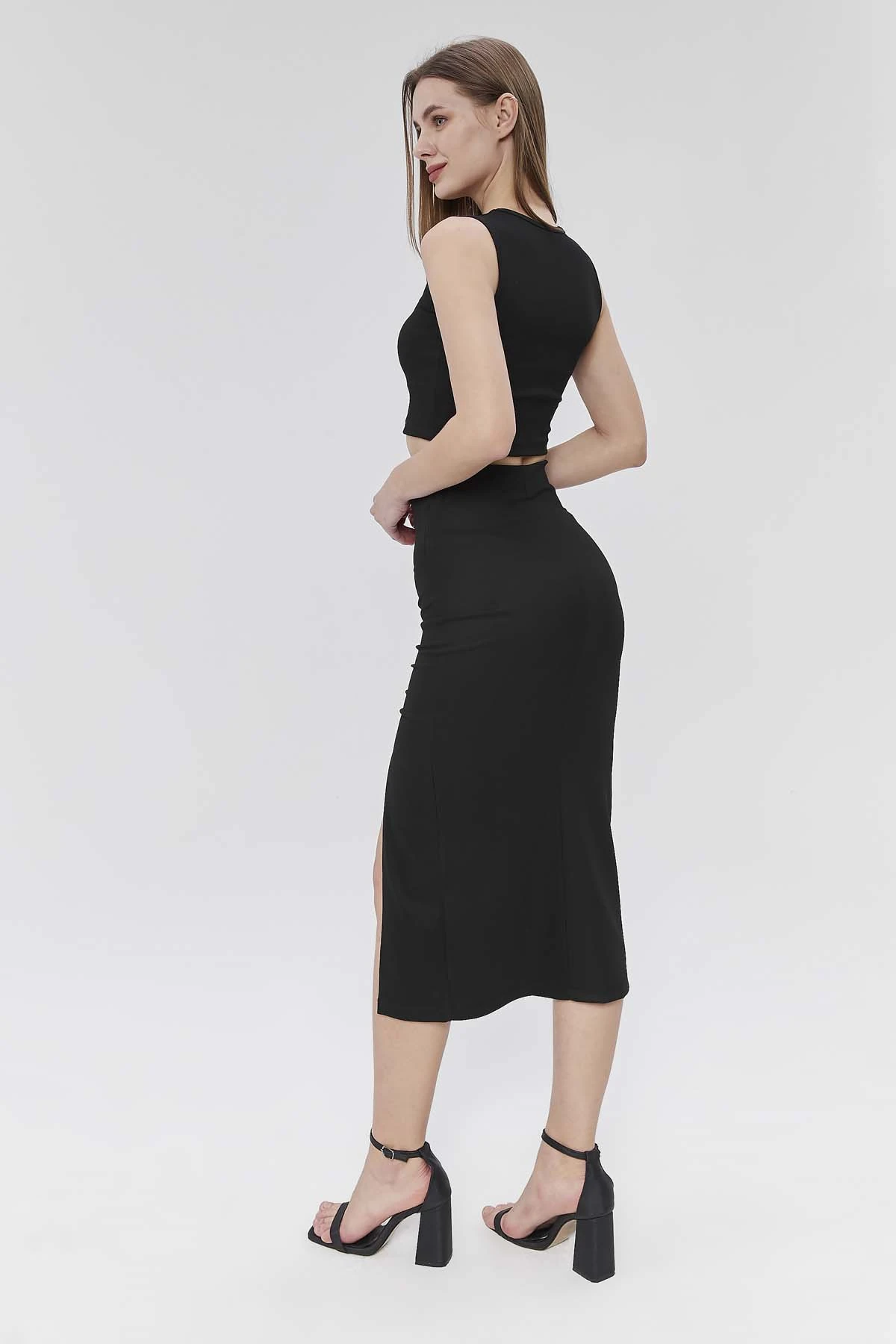 Önü Büzgülü Etek