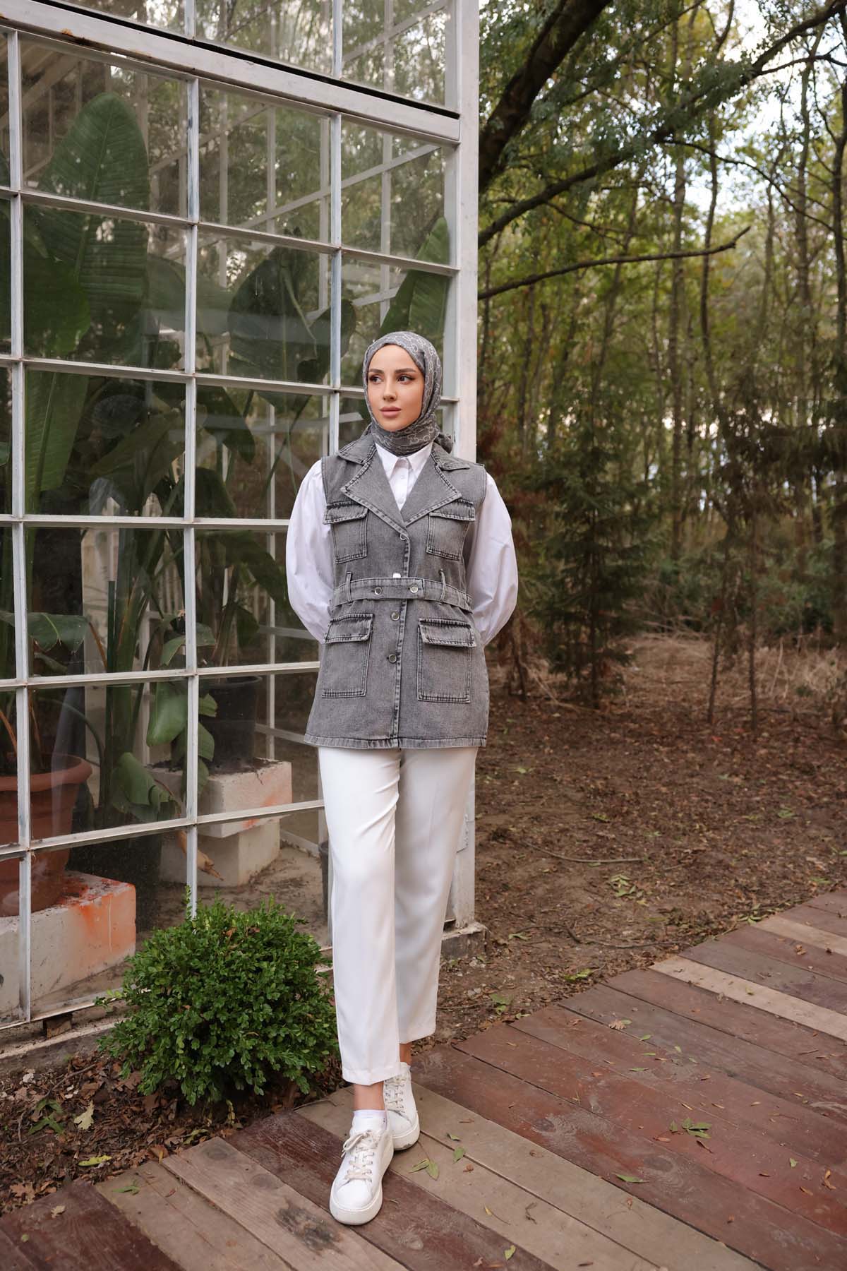 Kot Dört Cebli Kemerli Yelek