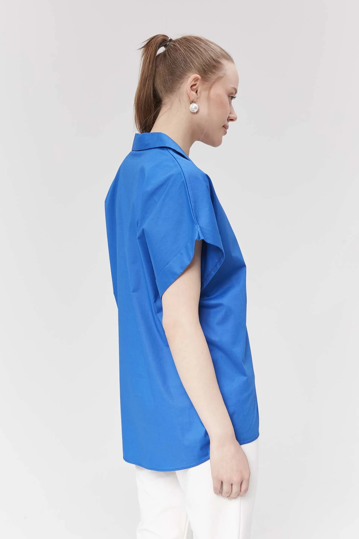 Yarım Patlı  Kısa Kollu  Gömlek