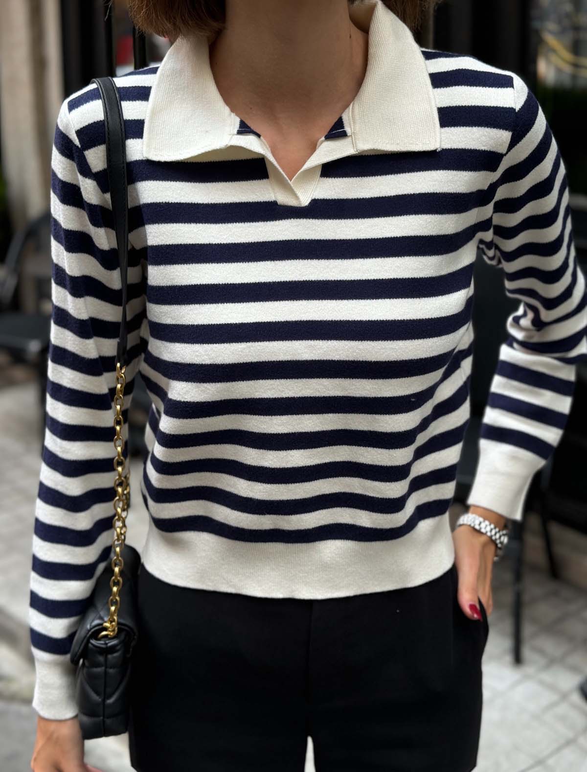 Korspan Çizgili Gömlek Yaka Badi