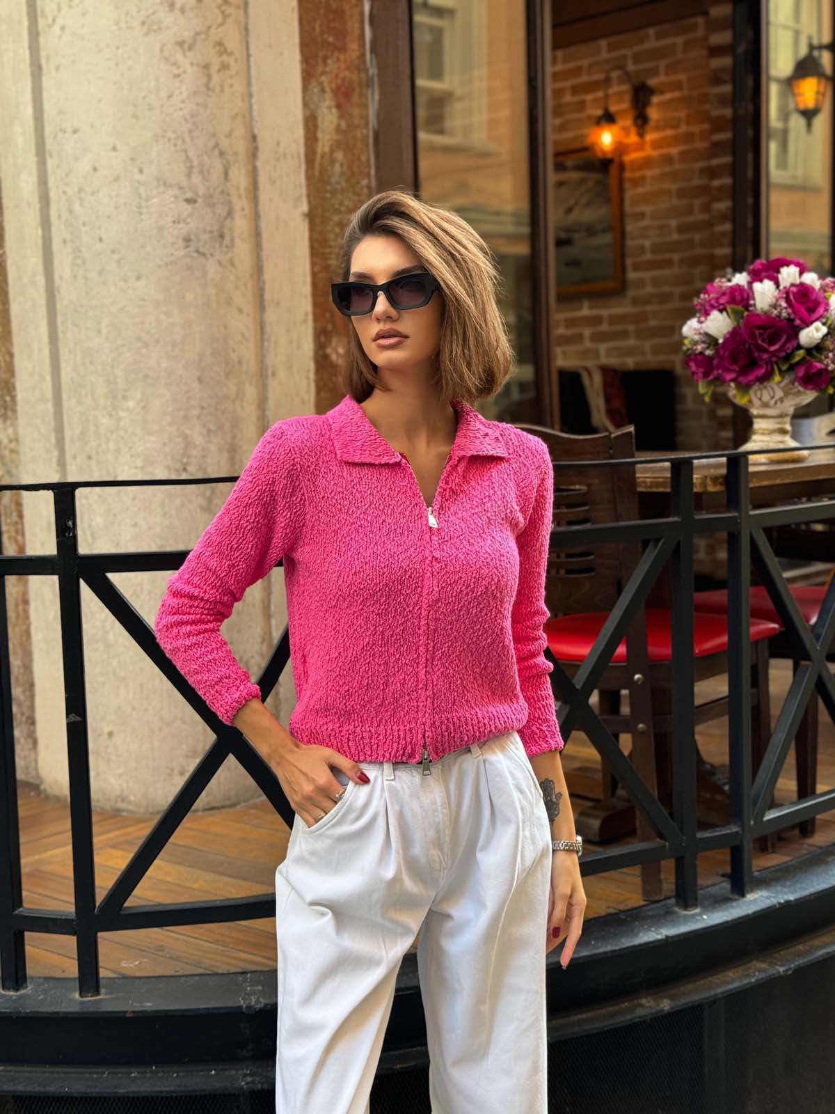 Pamuk Gömlek Yaka Hırka