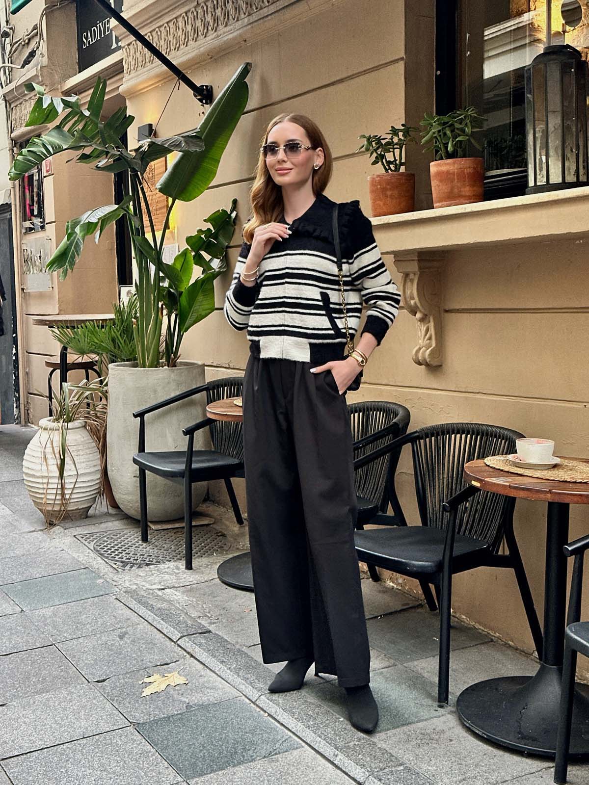 Angora Fermuarlı Bebe Yaka Hırka