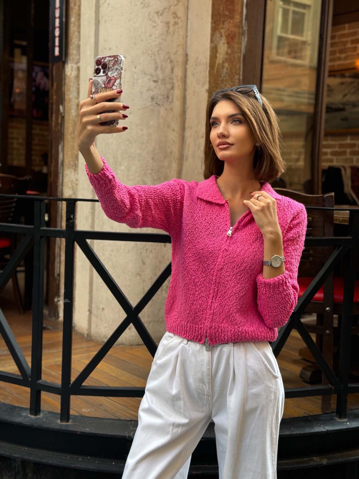 Pamuk Gömlek Yaka Hırka