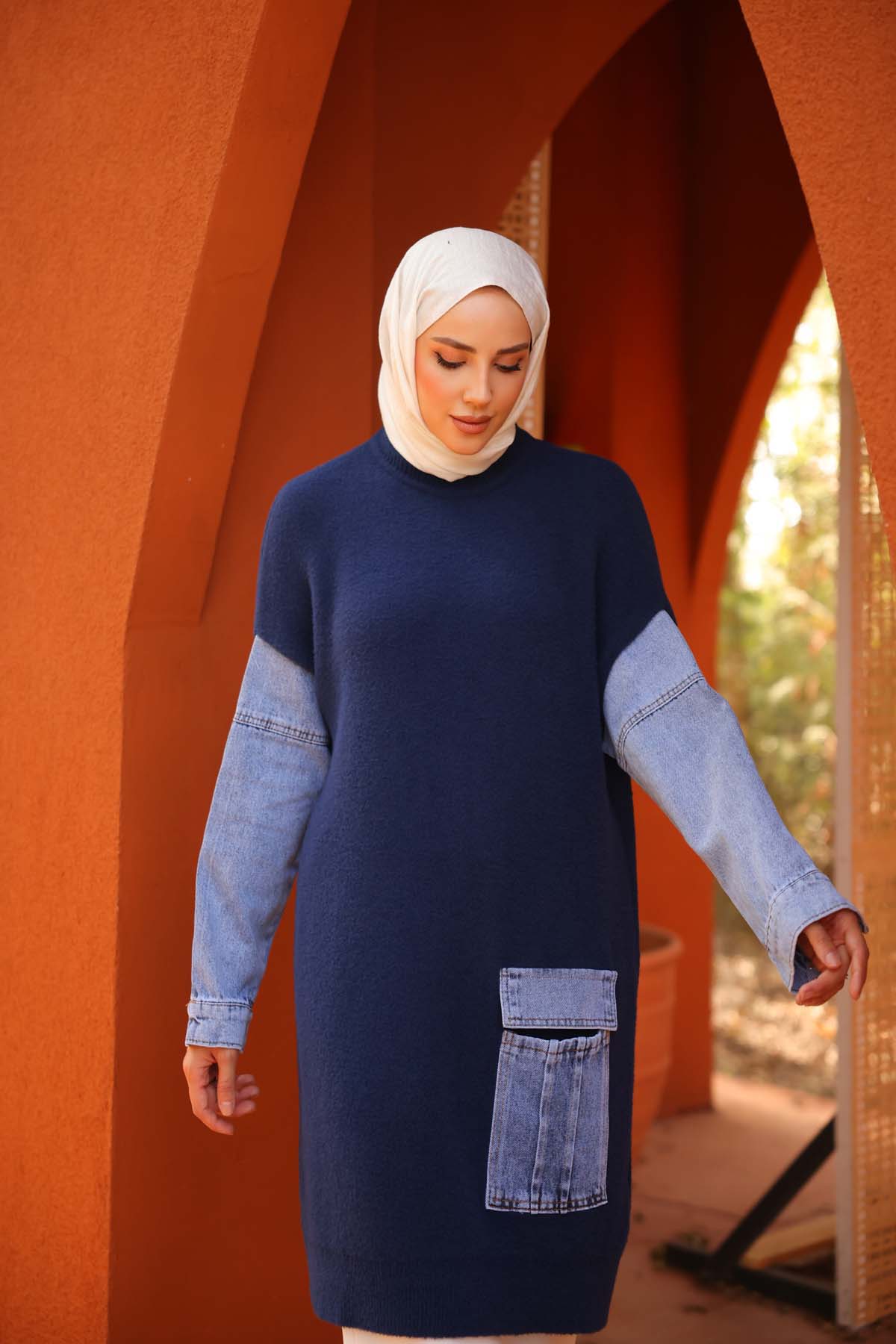 Angora Kot Kollu Kot Cepli Tunik