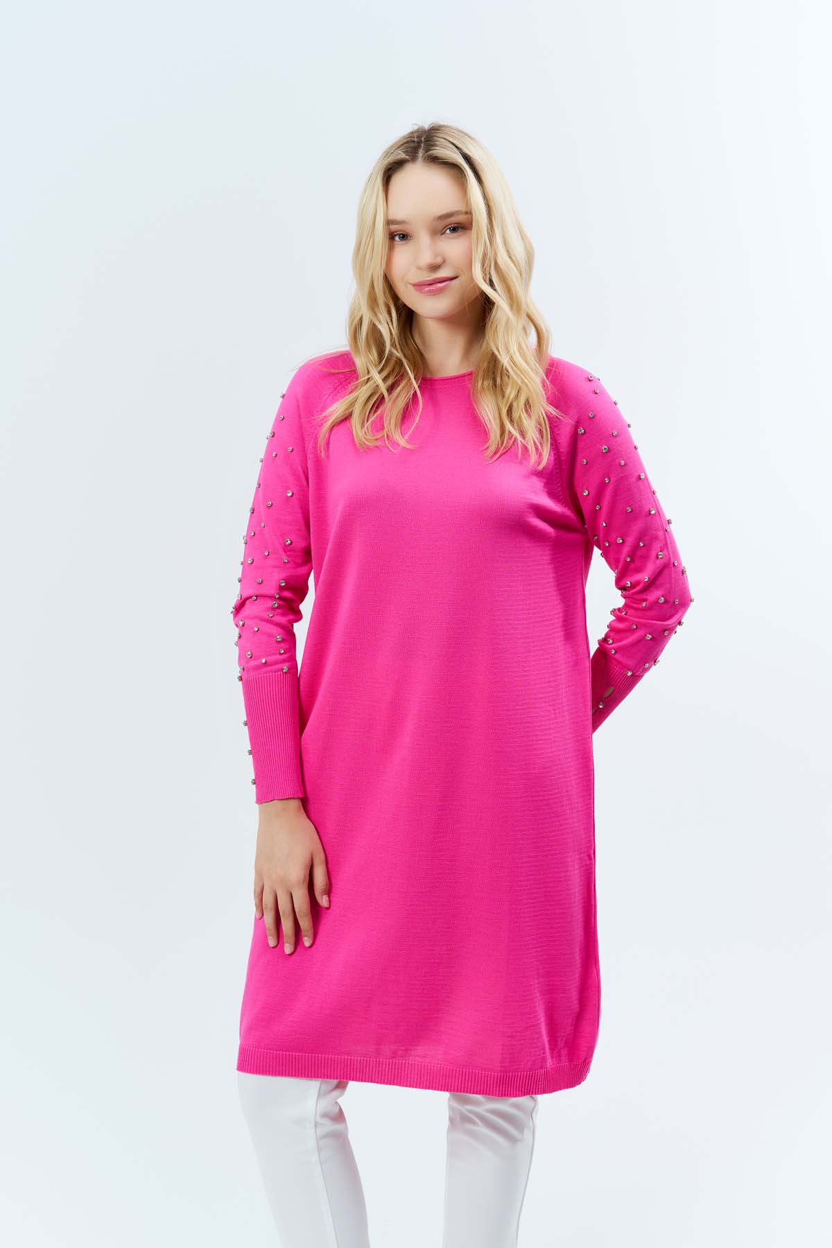 Merserize Kolu Beyoğlu Taşlı Tunik