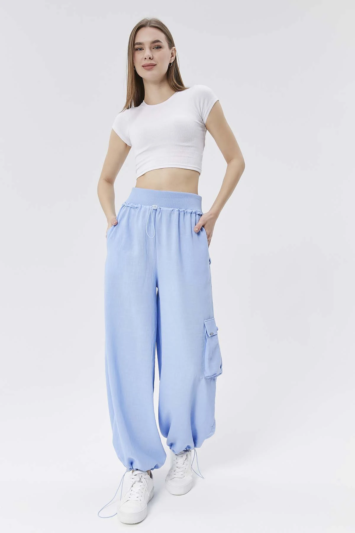 Geniş Kalıp Cepli Eşofman Altı  Pantolon