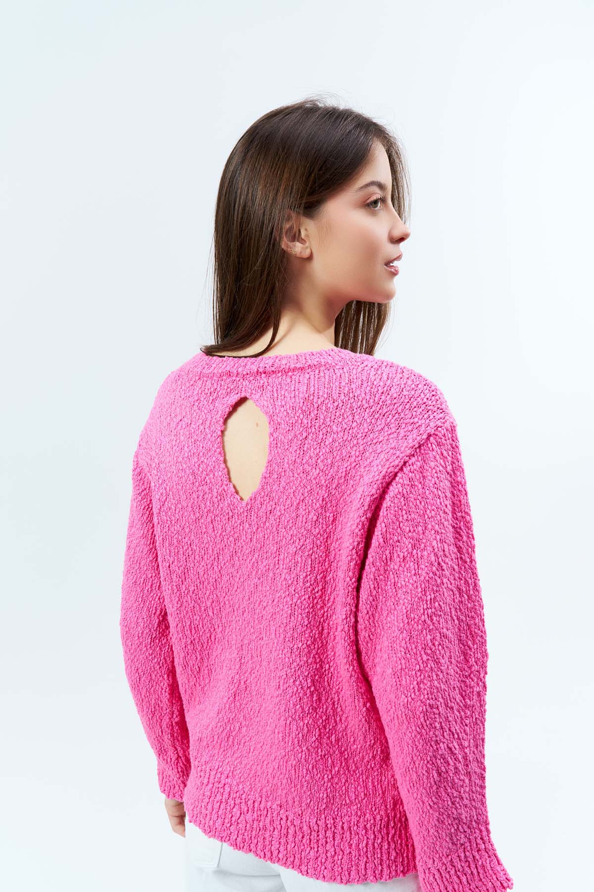 Pamuk Arka Dekolteli Kazak