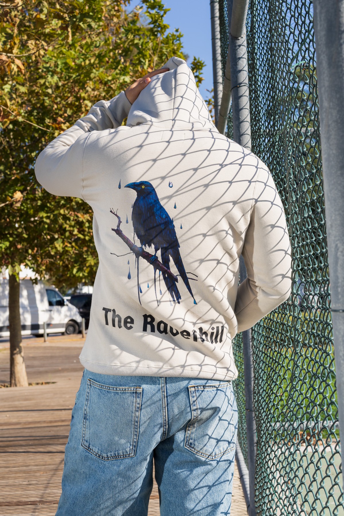 The Ravenhill "Raven's Rest" Unisex Oversize Hoodie - Gri