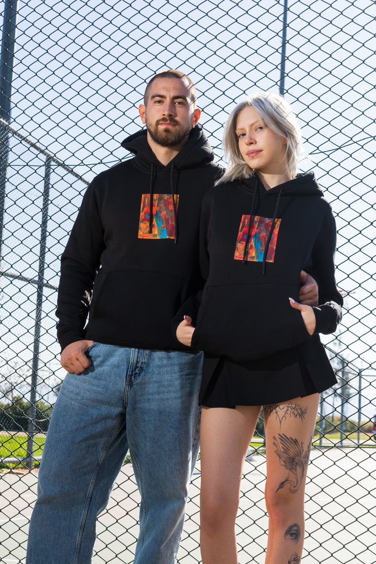 The Ravenhill "MetaBrush Stroke" Unisex Oversize Hoodie - Siyah