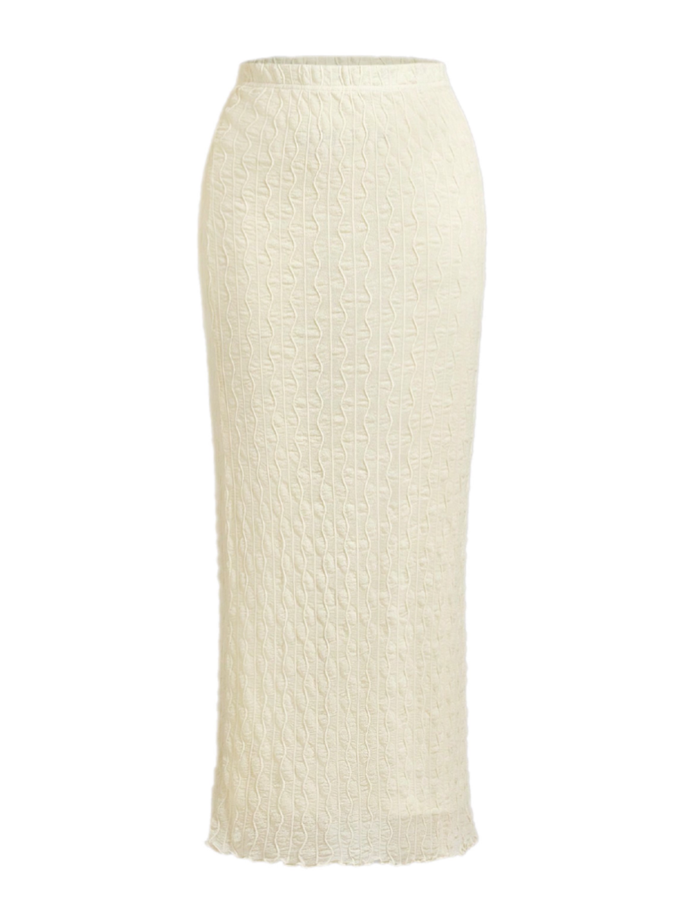 Cream Contour Skirt