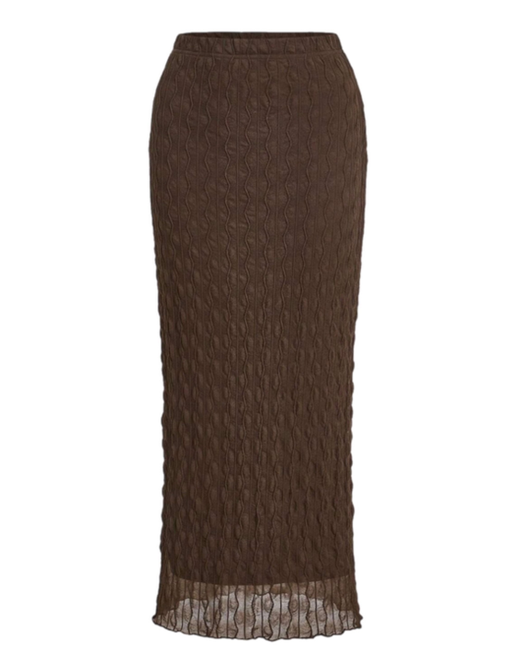 Brown Contour Skirt