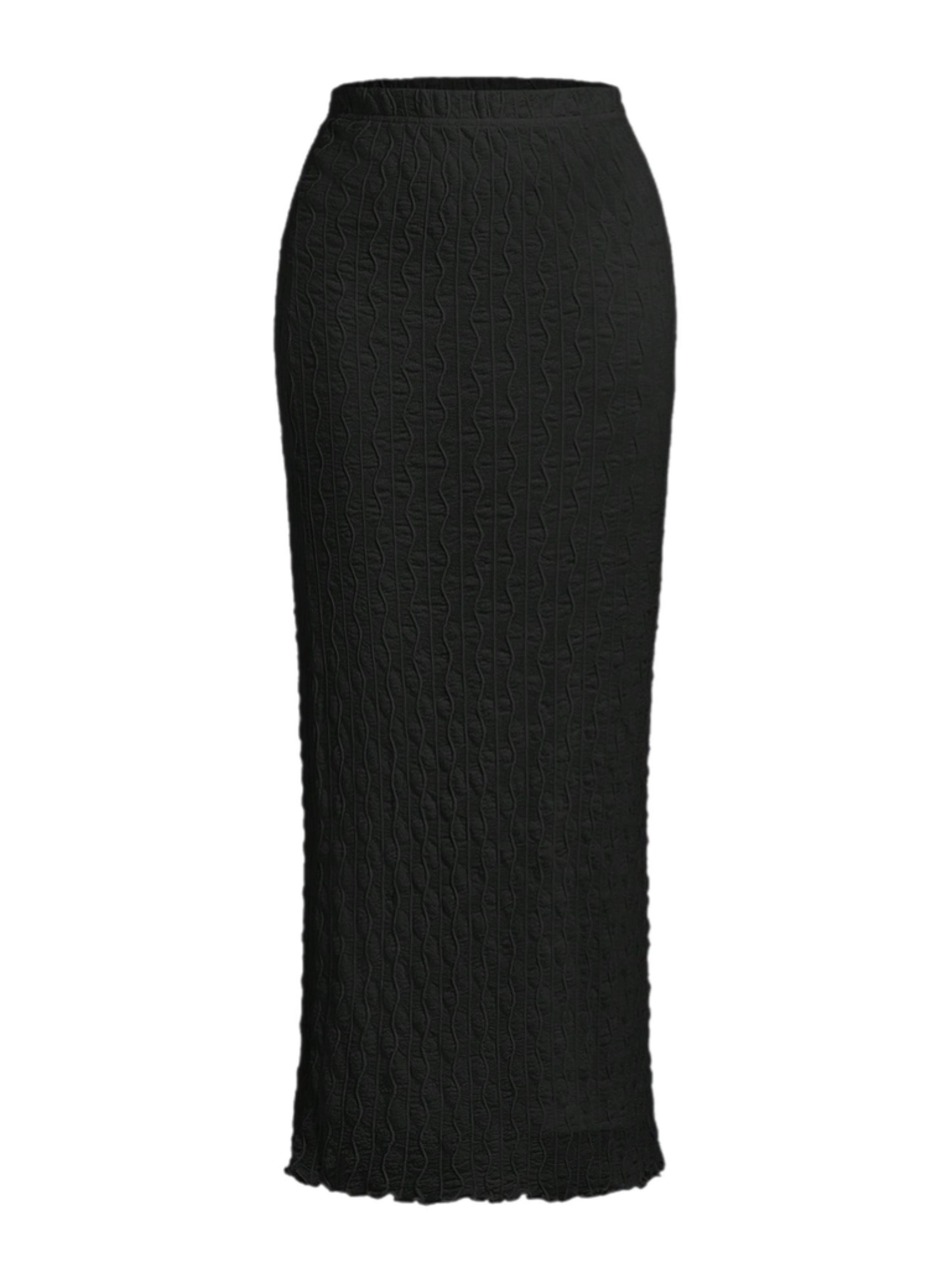 Black Contour Skirt