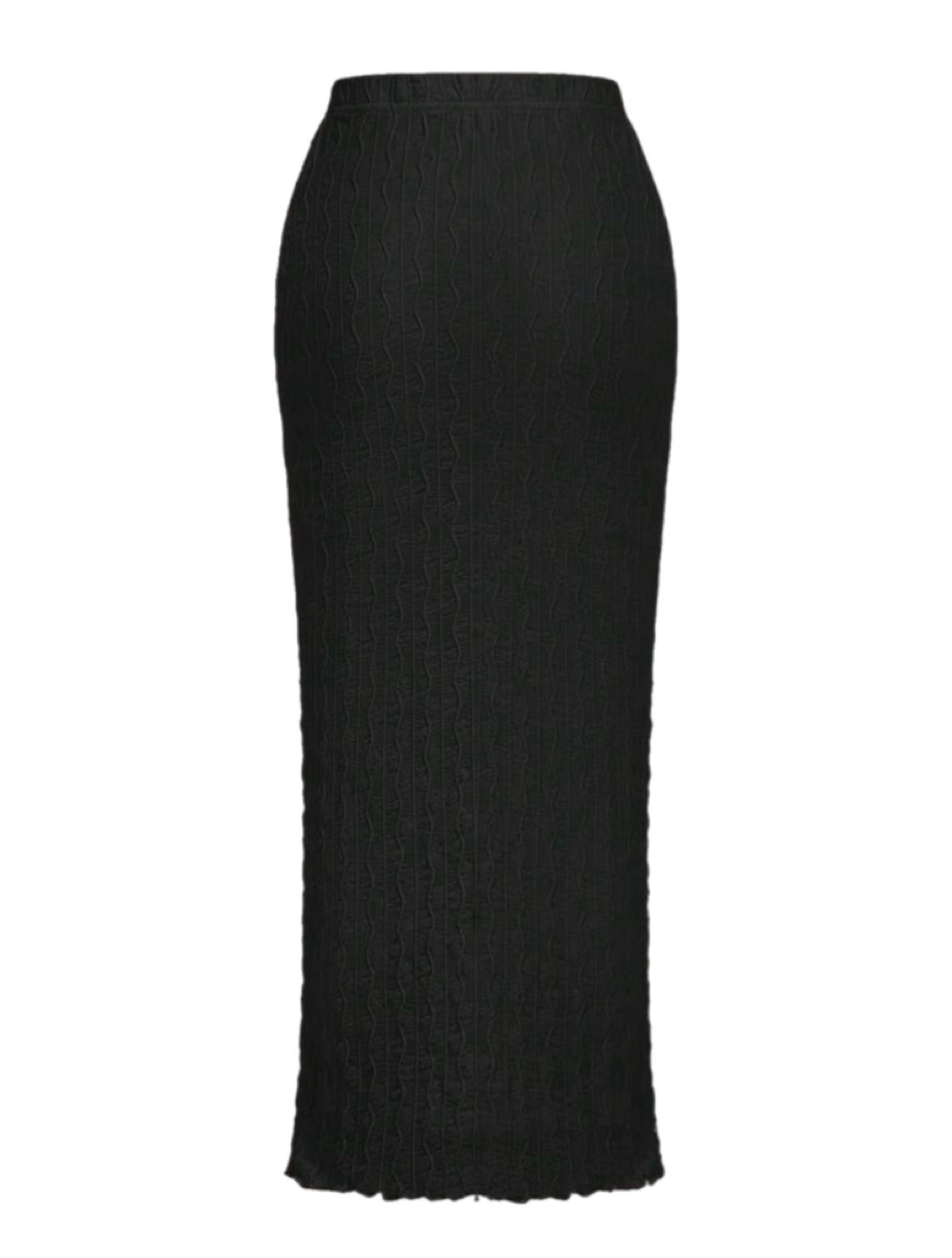 Black Contour Skirt