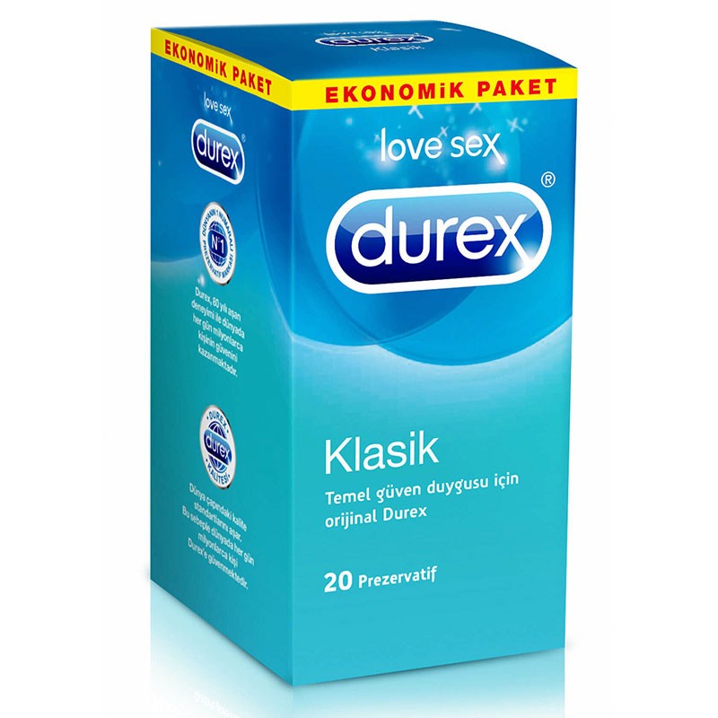 Durex Klasik 20 Adet Prezervatif