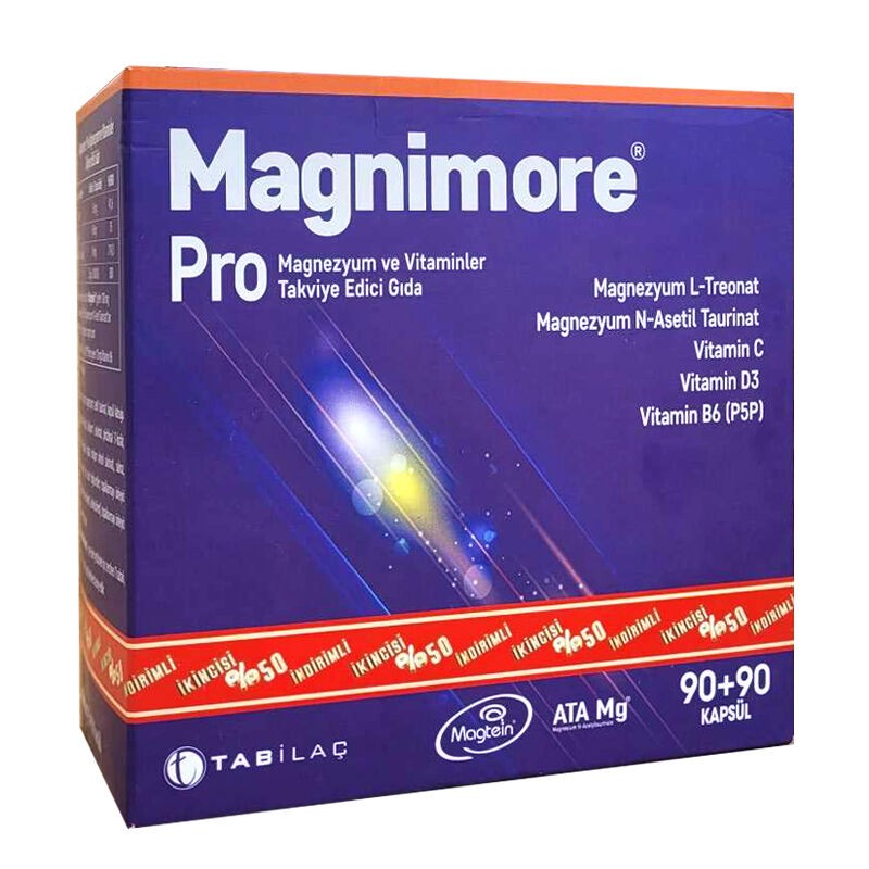 Magnimore Pro Magnezyum ve Vitaminler Takviye Edici Gıda 90 Kapsül