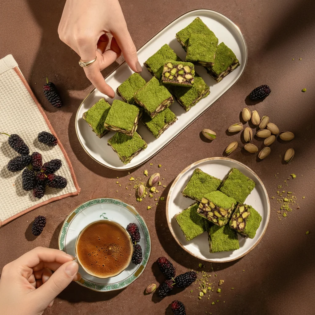 Toz Fıstıklı Çikolatalı Baklava Türk Lokumu 300 Gr