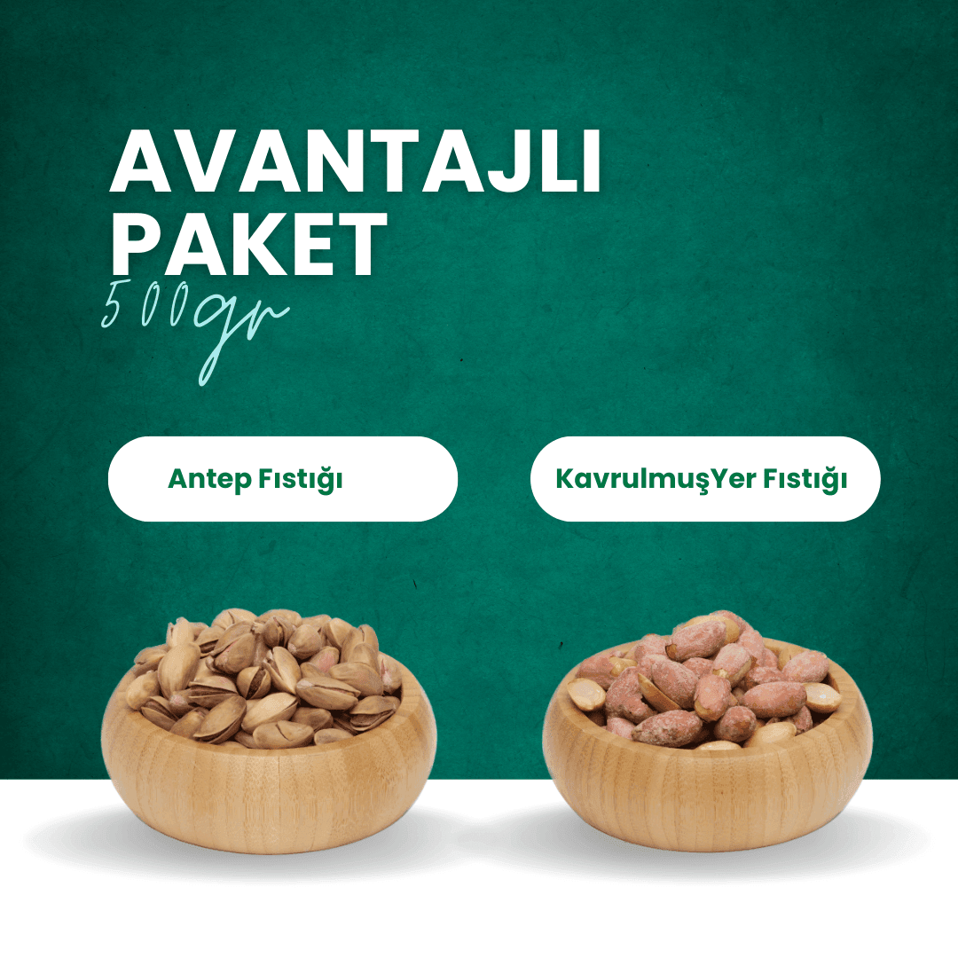 Antep Fıstığı ve Yer Fıstığı Kavrulmuş 500 Gr