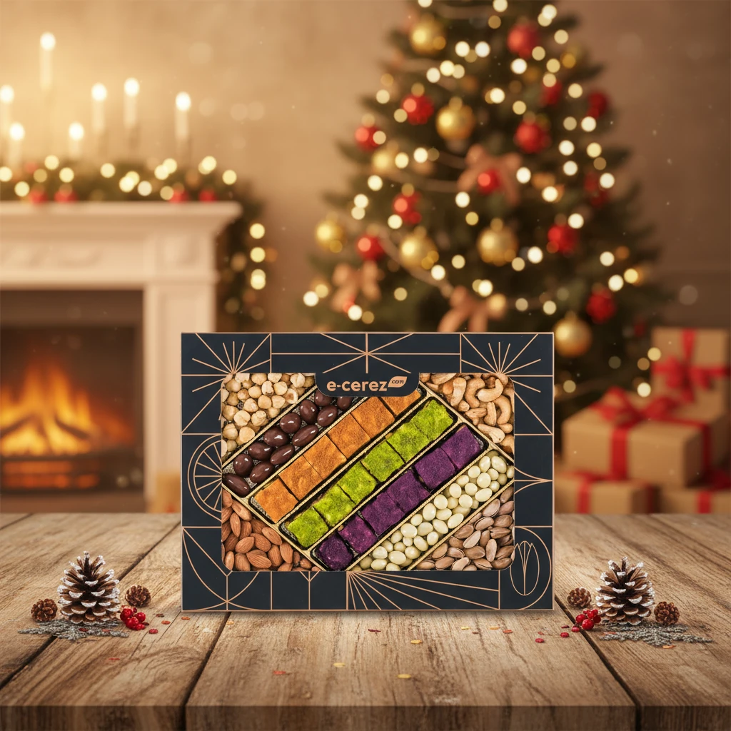 Premium Karışık Lokum & Kuruyemiş Kutusu - Siyah