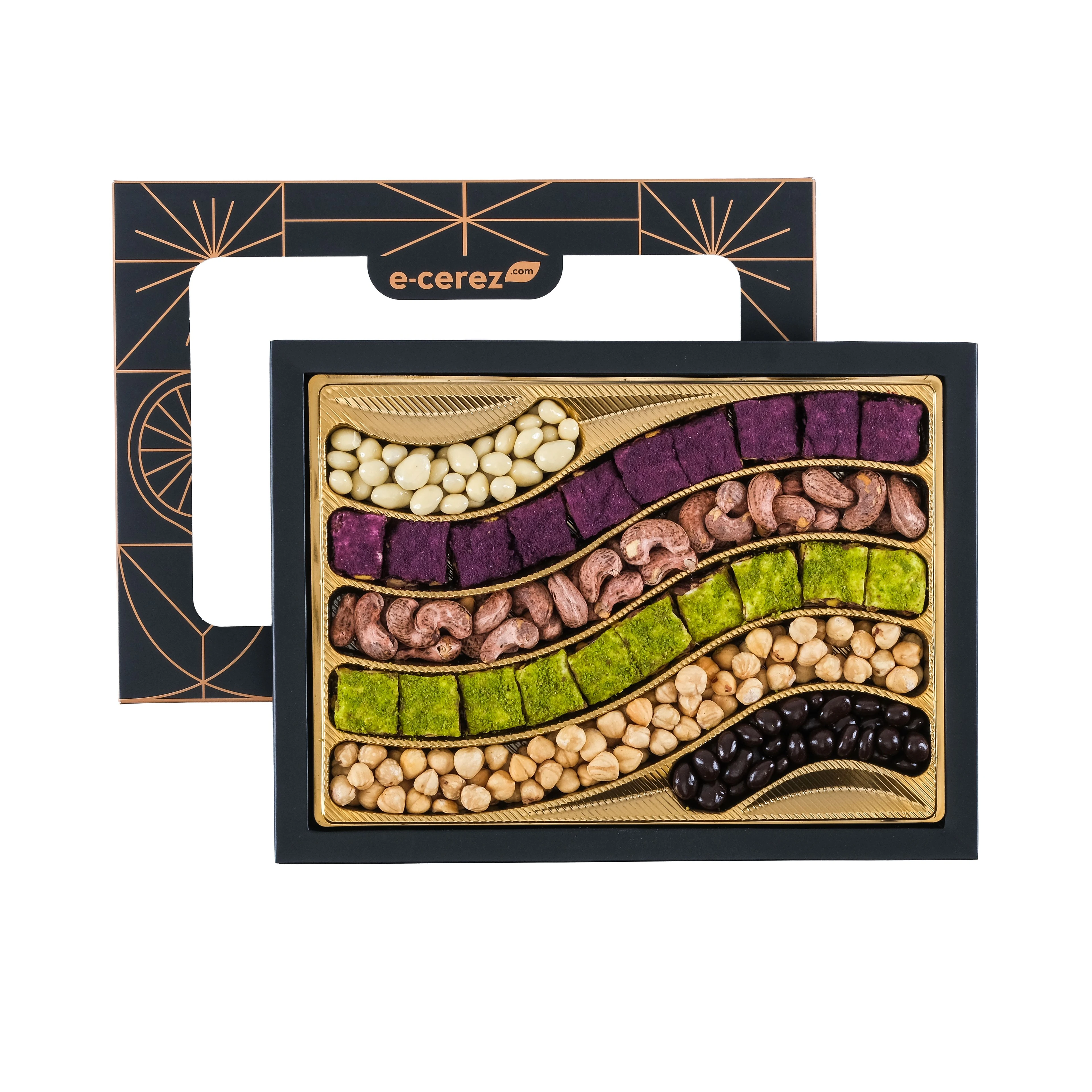 Gurme Baklava Lokum Kutusu - Siyah