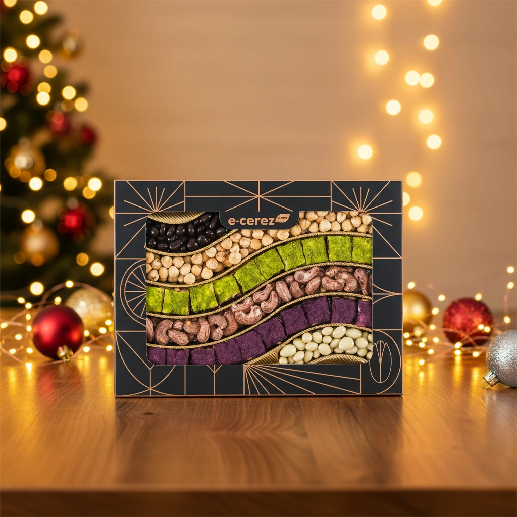 Gurme Baklava Lokum Kutusu - Siyah