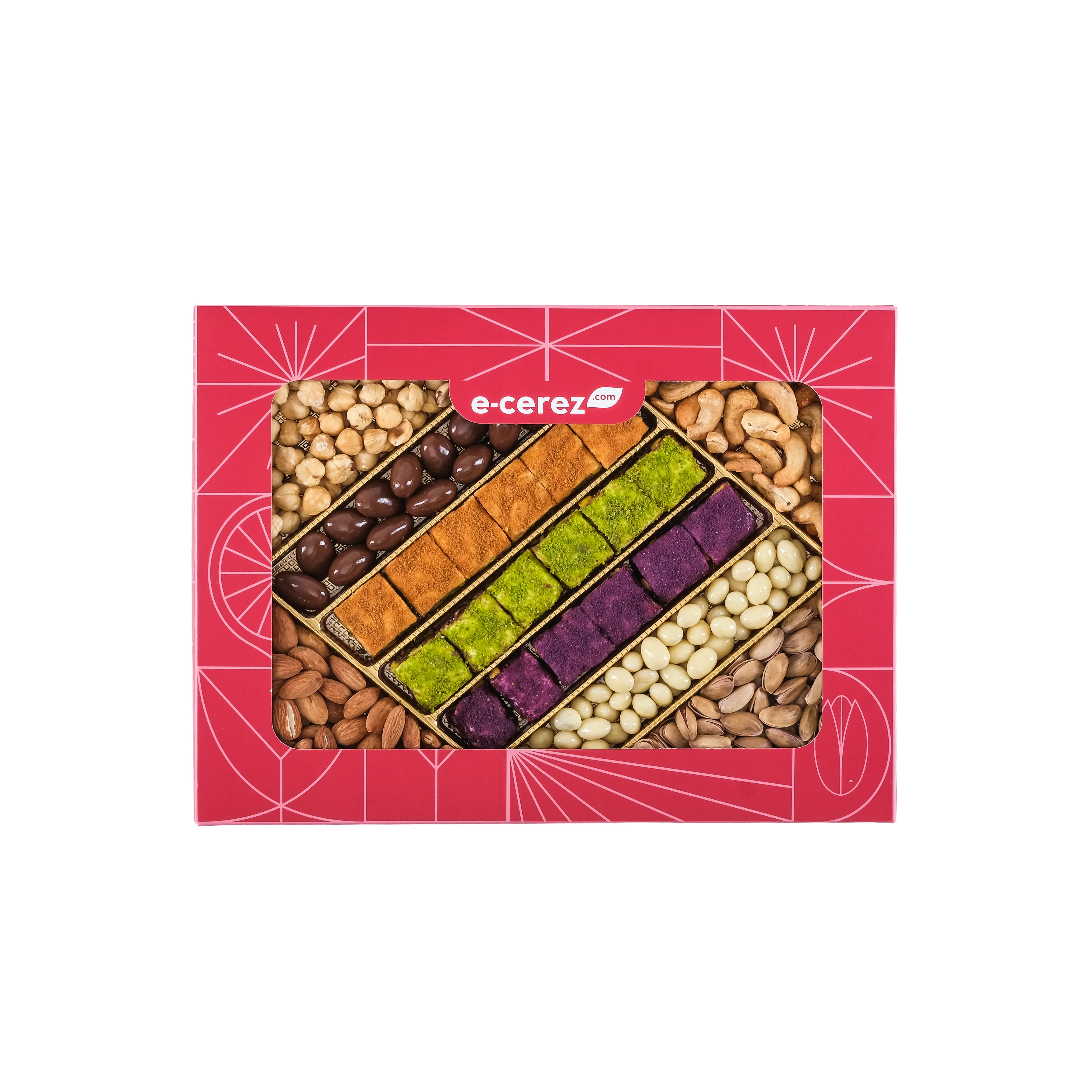 Premium Karışık Lokum & Kuruyemiş Kutusu - Kırmızı