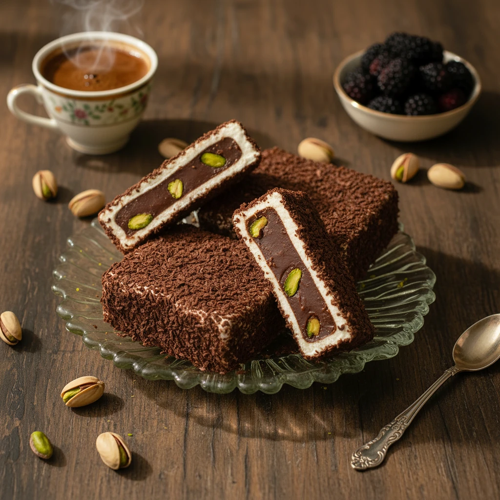 Hindistan Cevizi Kakaolu Çikolatalı Muska Türk Lokumu 300 Gr