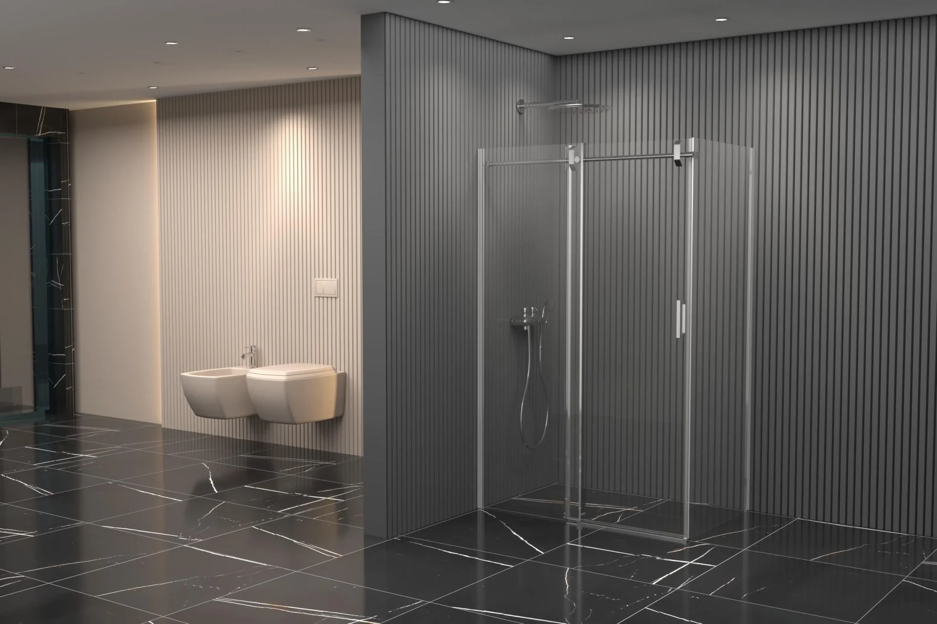 Dikdörtgen Borulu Sistem Cam Duşakabin