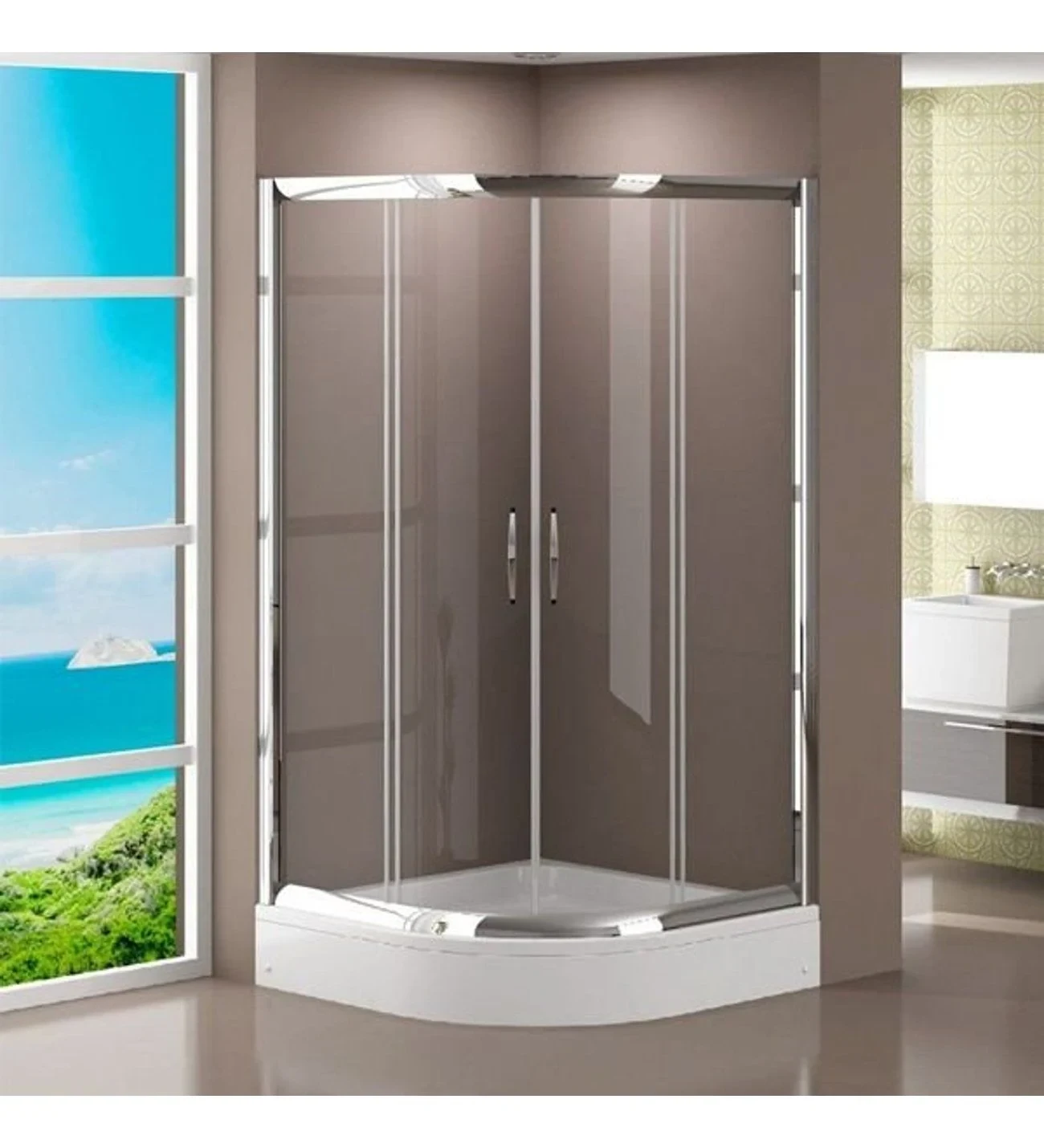 Oval Duşakabin Teknesiz – Modern Temperli Cam Oval Duşakabin Modeli