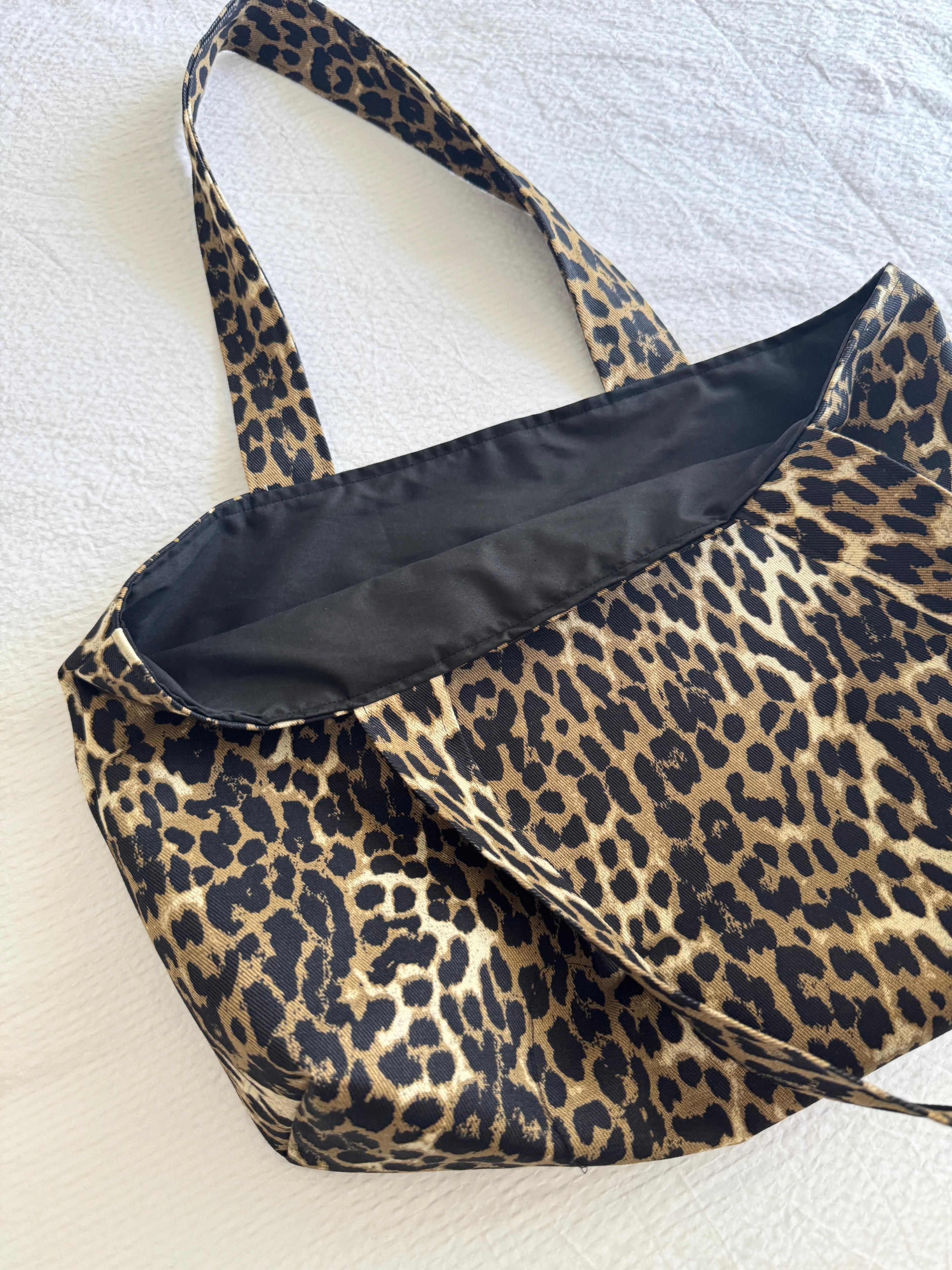 Leopar Desenli Tote Çanta