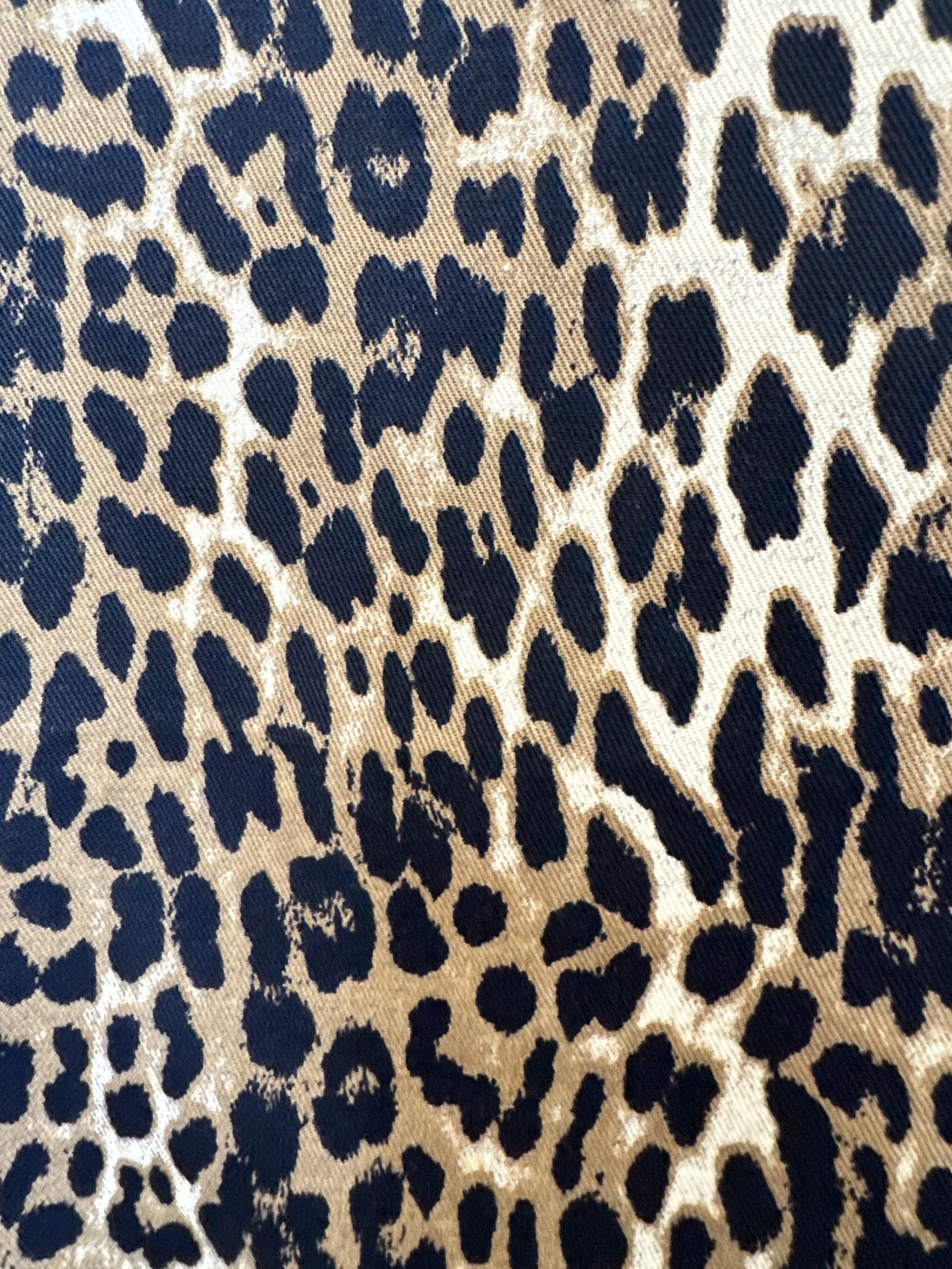 Leopar Desenli Tote Çanta