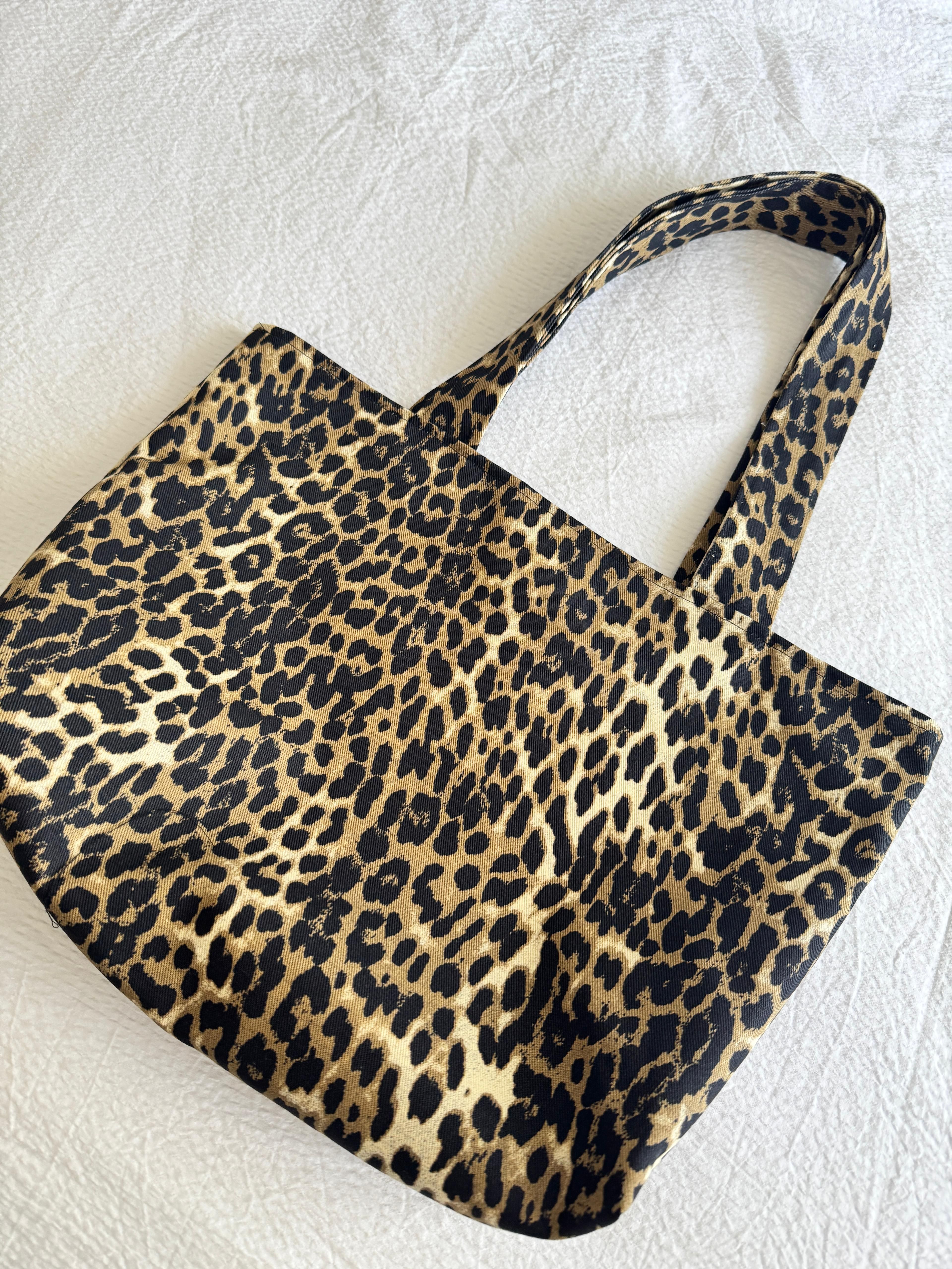 Leopar Desenli Tote Çanta
