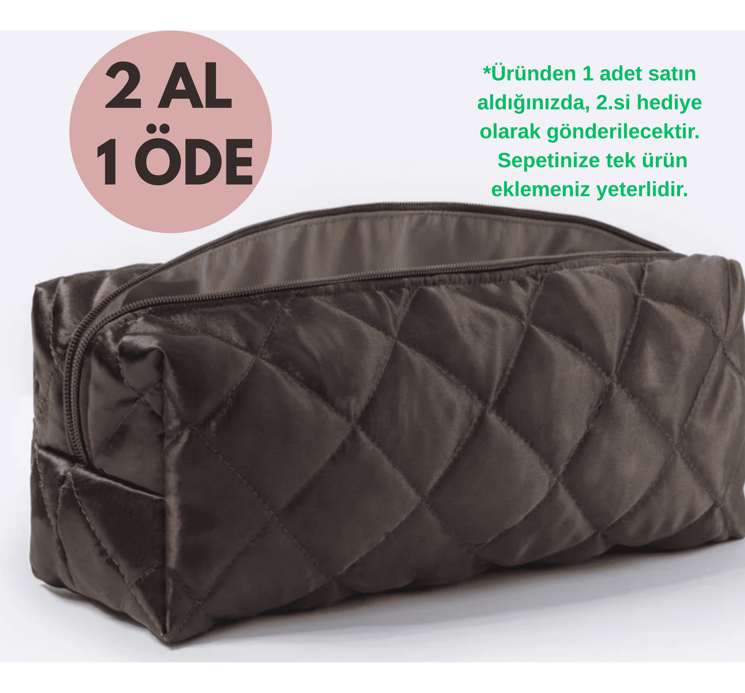 2AL1ÖDE Marron Saç Şekillendirici Çantası