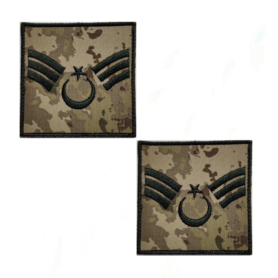 Kamuflaj Astsubay Kıdemli Çavuş Rütbe Kara Kuvvetleri Cırtlı