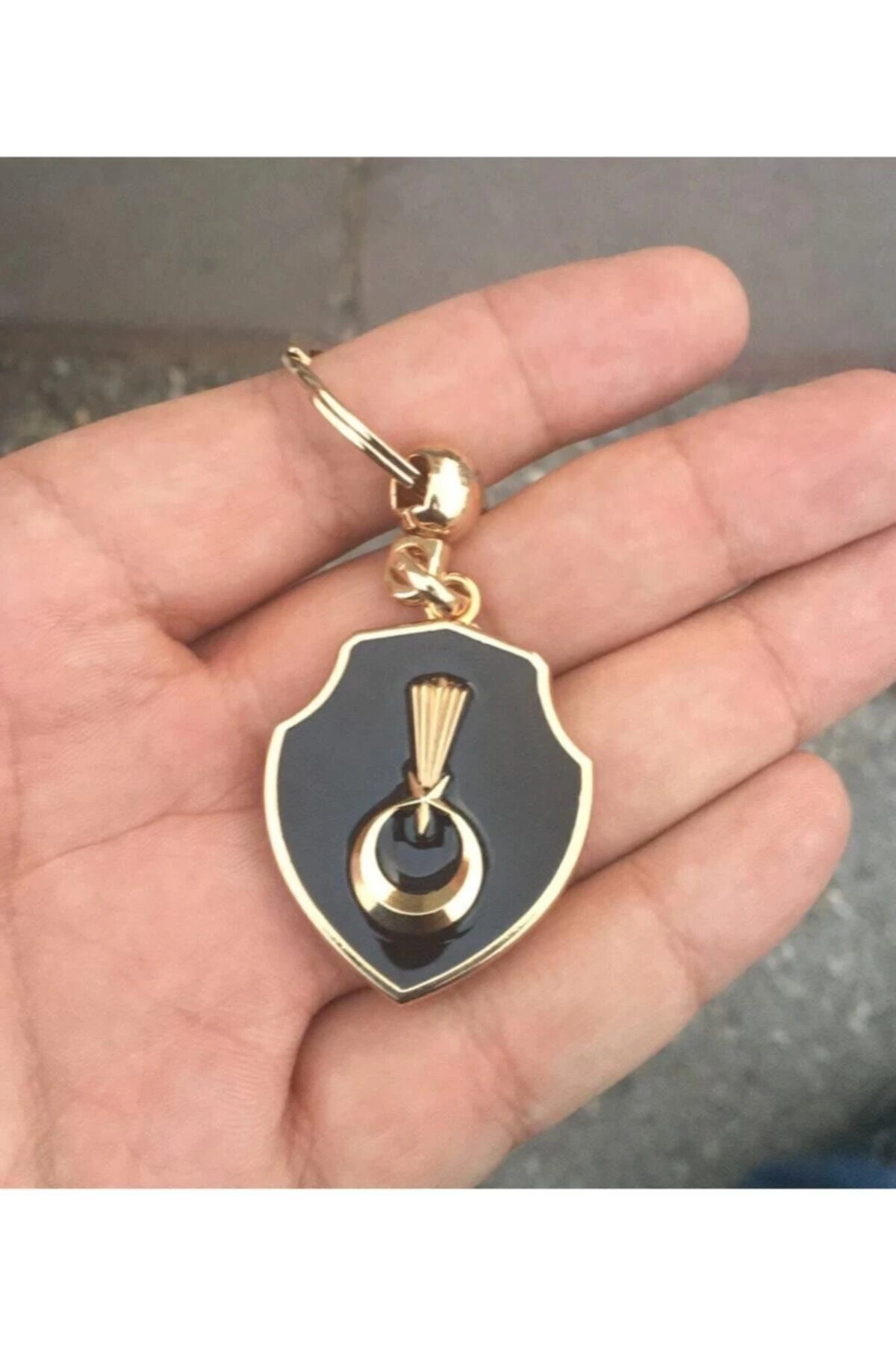 Jandarma Temalı Çift Taraflı Anahtarlık Mine Kaplama Oto Boyalı